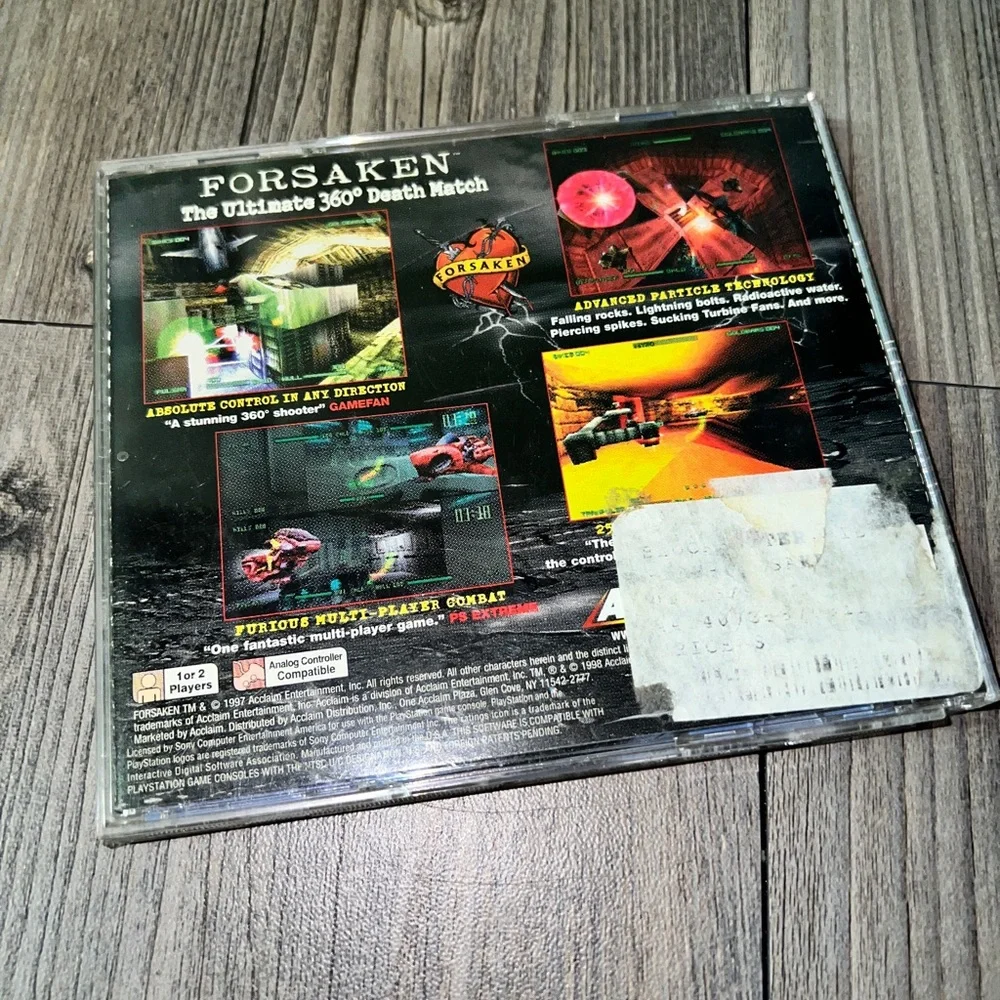 Forsaken (Sony PlayStation 1 PS One, 1998) Complete PS1 Game manual